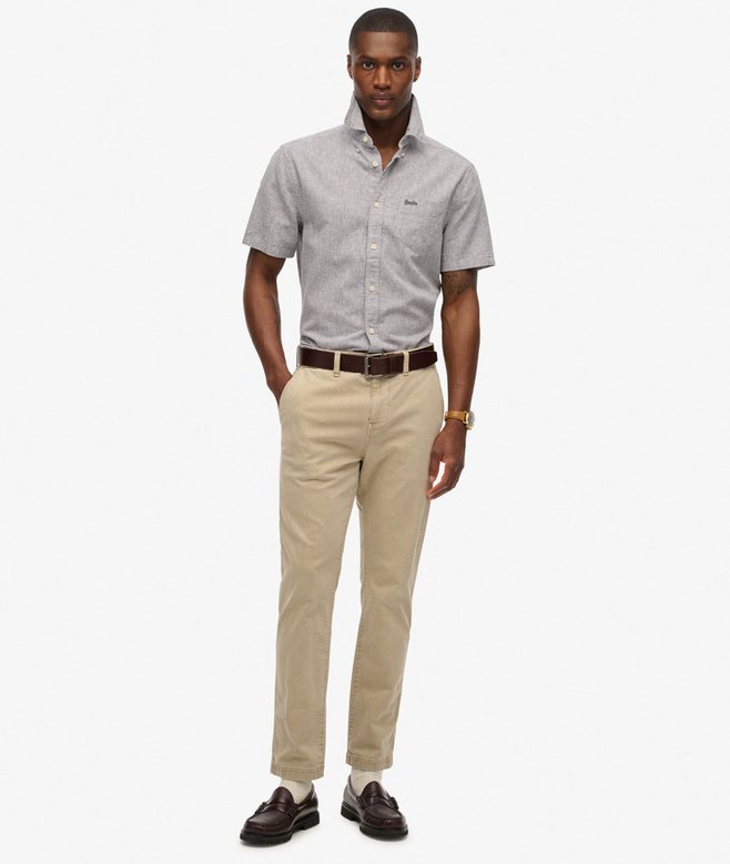 Superdry City Cotton Linen Short Sleeve Shirt