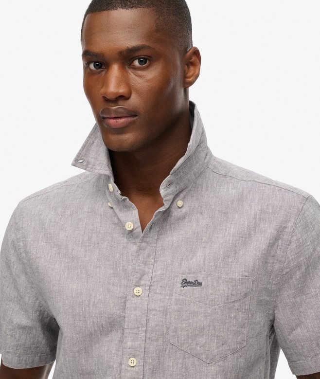 Superdry City Cotton Linen Short Sleeve Shirt