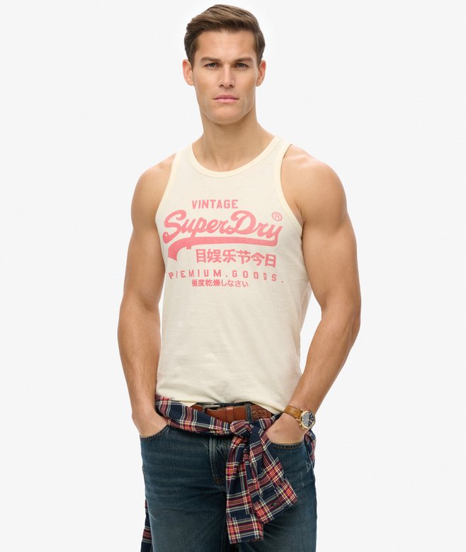 superdry Classic Vintage Logo Heritage Vest Top