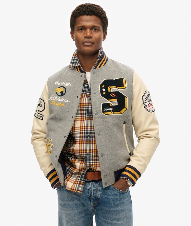 Superdry College Patched Bomber Jacket