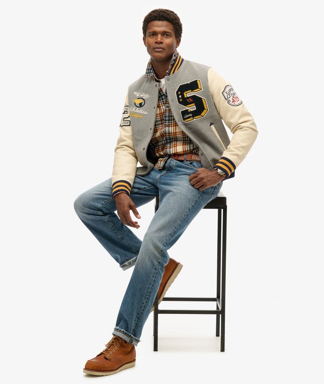 Superdry College Patched Bomber Jacket