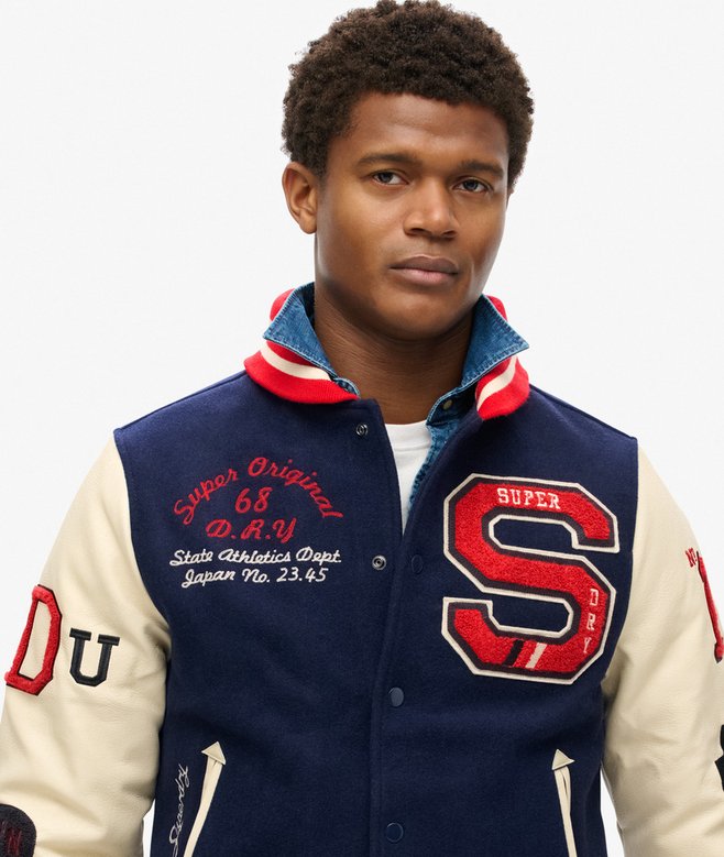 Superdry College Varsity Patched Bomber Jacket