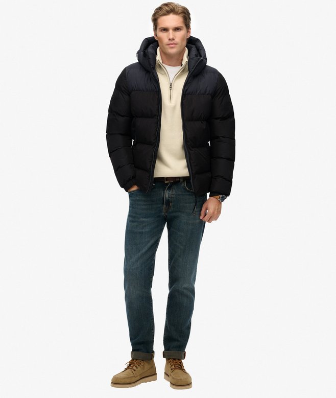 Superdry Colourblock Hooded Puffer Jacket