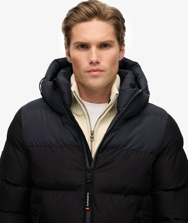 Superdry Colourblock Hooded Puffer Jacket