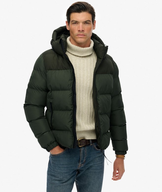 Superdry Colourblock Hooded Puffer Jacket