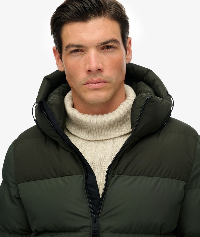 Superdry Colourblock Hooded Puffer Jacket