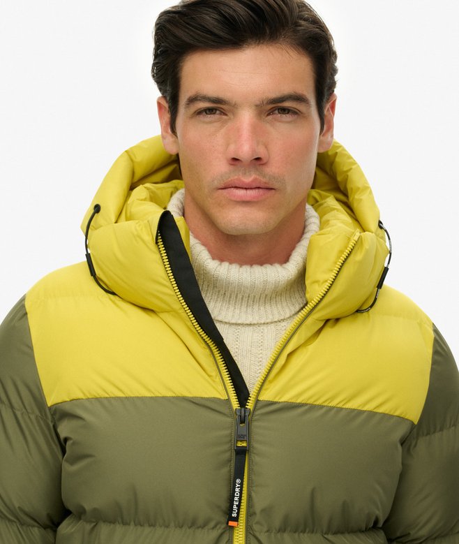 Superdry Colourblock Hooded Puffer Jacket