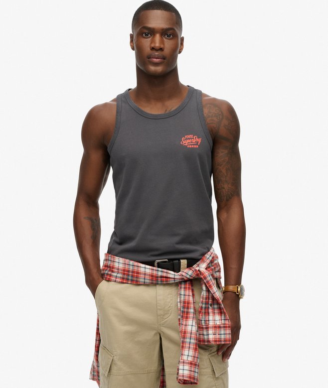 superdry Contrast Script Vest