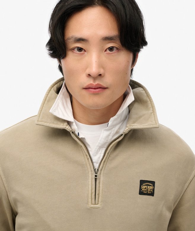 Superdry Contrast Stitch Half Zip Sweatshirt