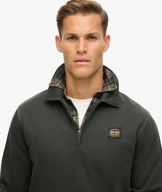 Superdry Contrast Stitch Half Zip Sweatshirt