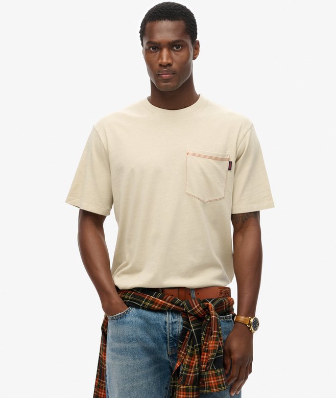 superdry Contrast Stitch Pocket T-Shirt