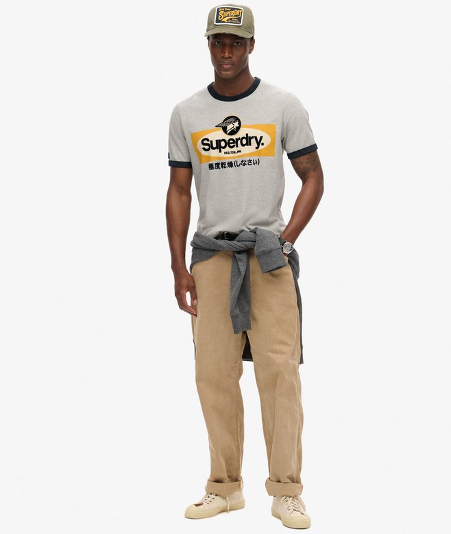 Superdry Core Logo Ringer Workwear Graphic T-Shirt