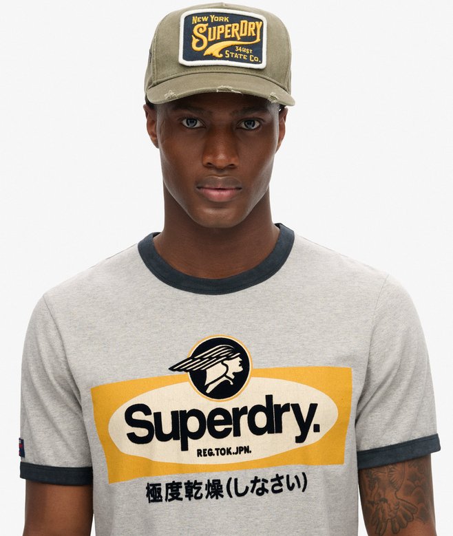 Superdry Core Logo Ringer Workwear Graphic T-Shirt