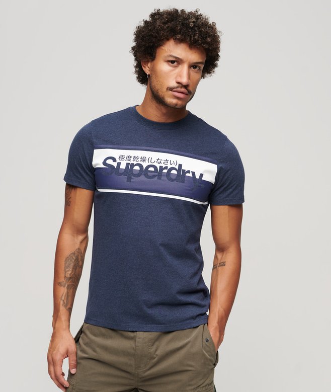 superdry Core Logo Stripe T-Shirt