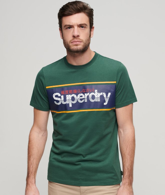 superdry Core Logo Stripe T-Shirt