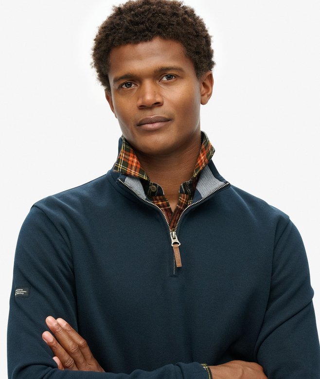 Superdry Core Pique Half Zip Sweatshirt