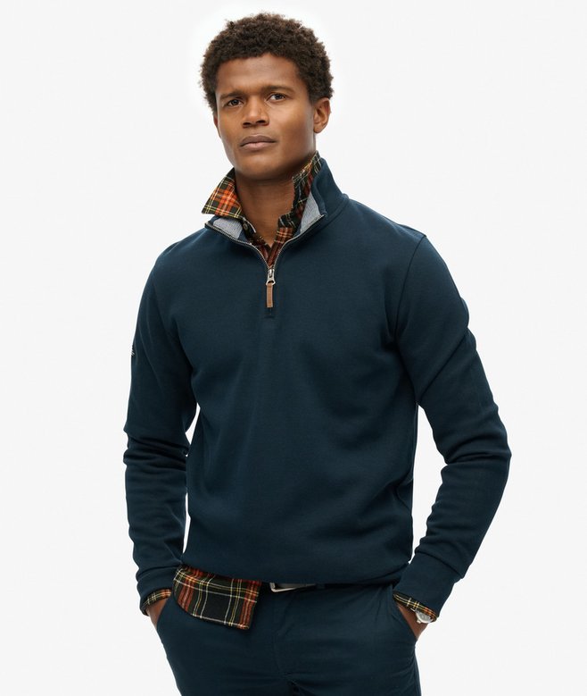 superdry Core Pique Half Zip Sweatshirt