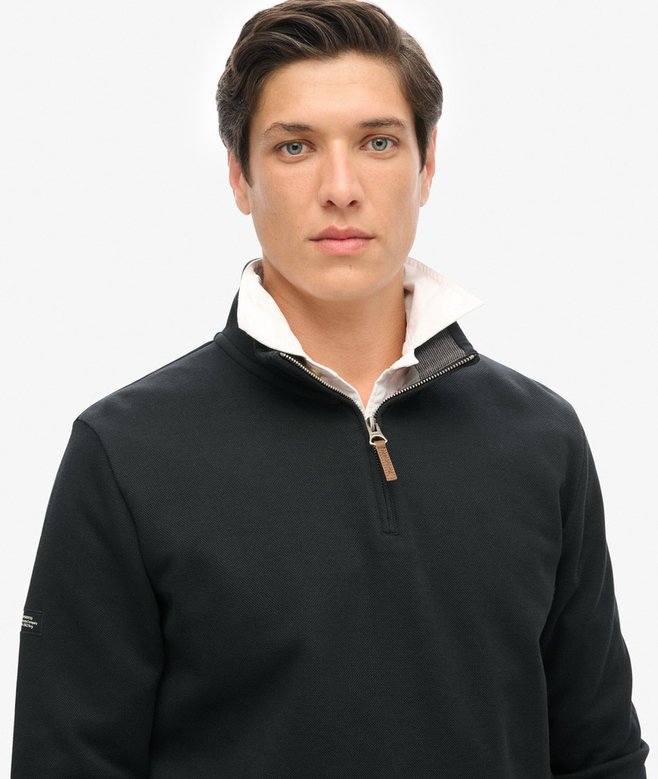Superdry Core Pique Half Zip Sweatshirt