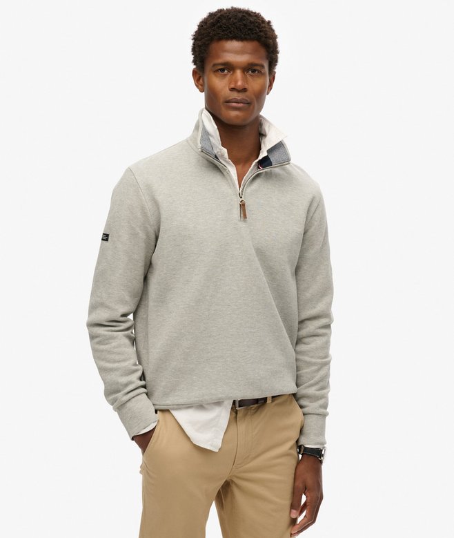 superdry Core Pique Half Zip Sweatshirt