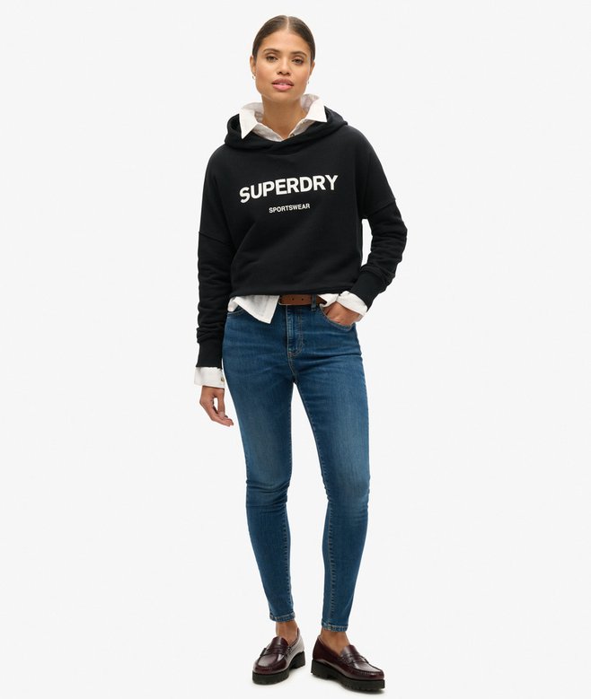 Superdry Core Sport Crop Box Hoodie