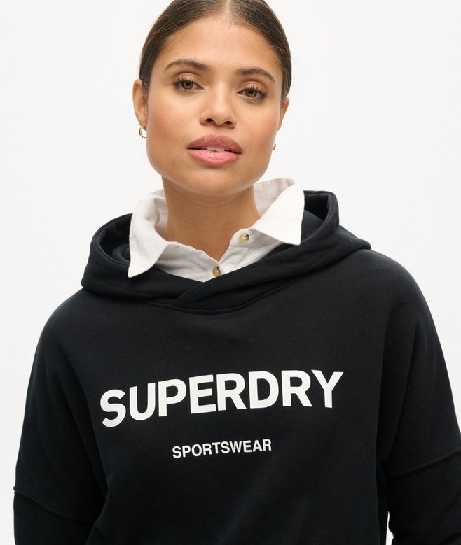 Superdry Core Sport Crop Box Hoodie