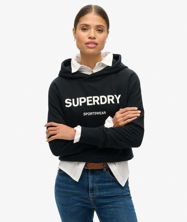 superdry Core Sport Crop Box Hoodie