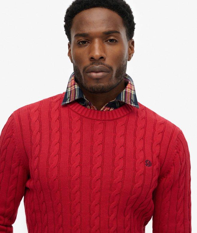 Superdry Cotton Cable Knit Crew Jumper