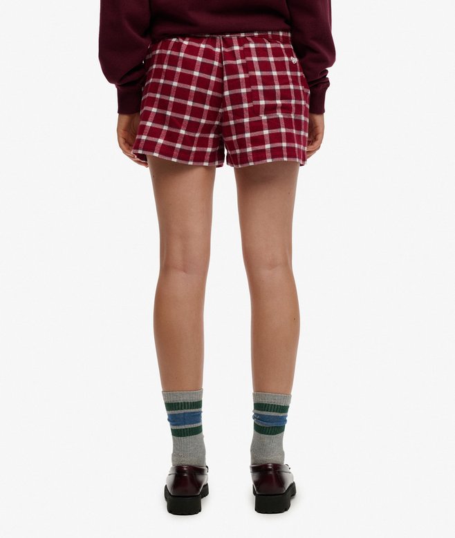 Superdry Cotton Check Elastic Shorts
