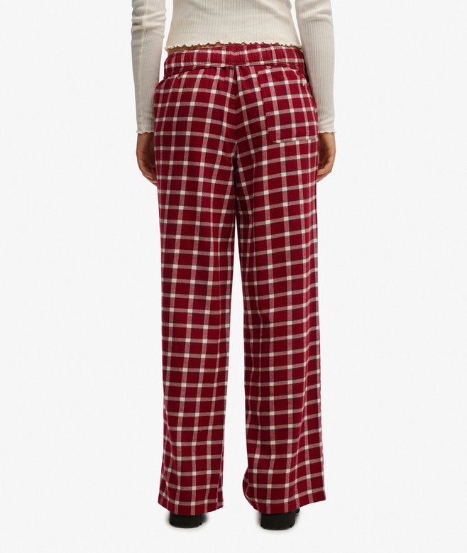 Superdry Cotton Check Elastic Trousers