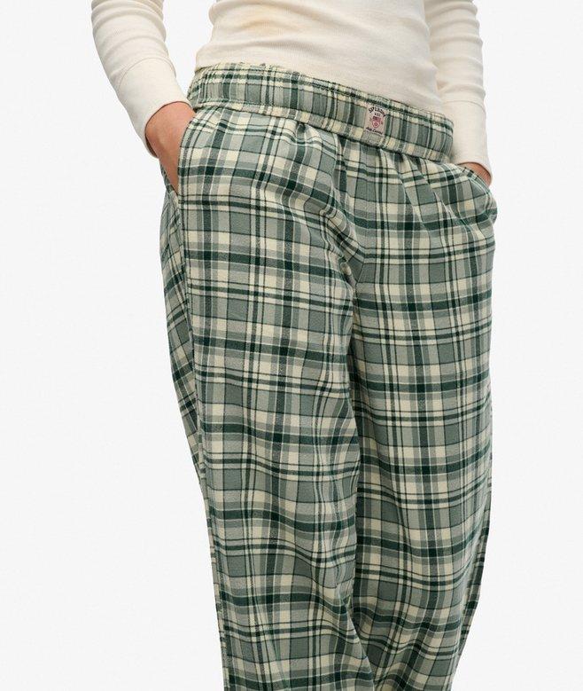 Superdry Cotton Check Elastic Trousers