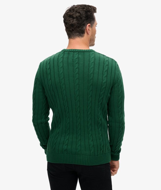 Superdry Cotton Classic Cable Knit Crew Jumper