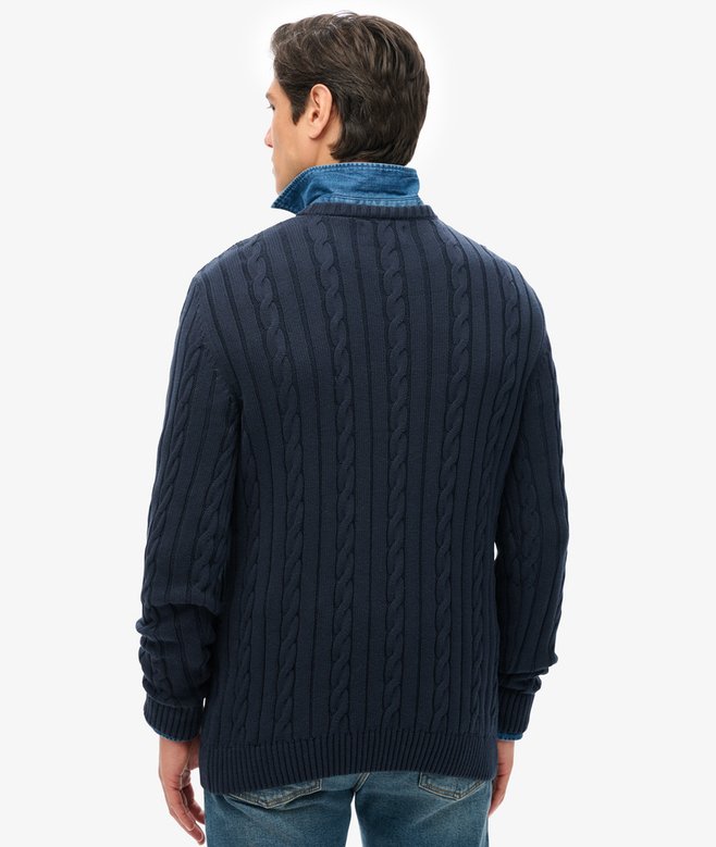 Superdry Cotton Classic Cable Knit Crew Jumper