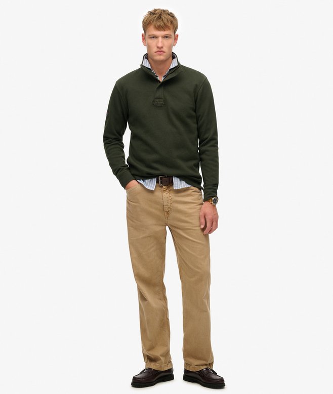 Superdry Cotton Classic Pique Half Zip Sweatshirt