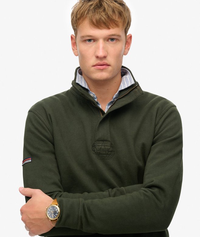 Superdry Cotton Classic Pique Half Zip Sweatshirt