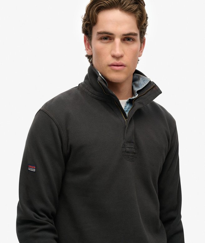 Superdry Cotton Classic Pique Half Zip Sweatshirt