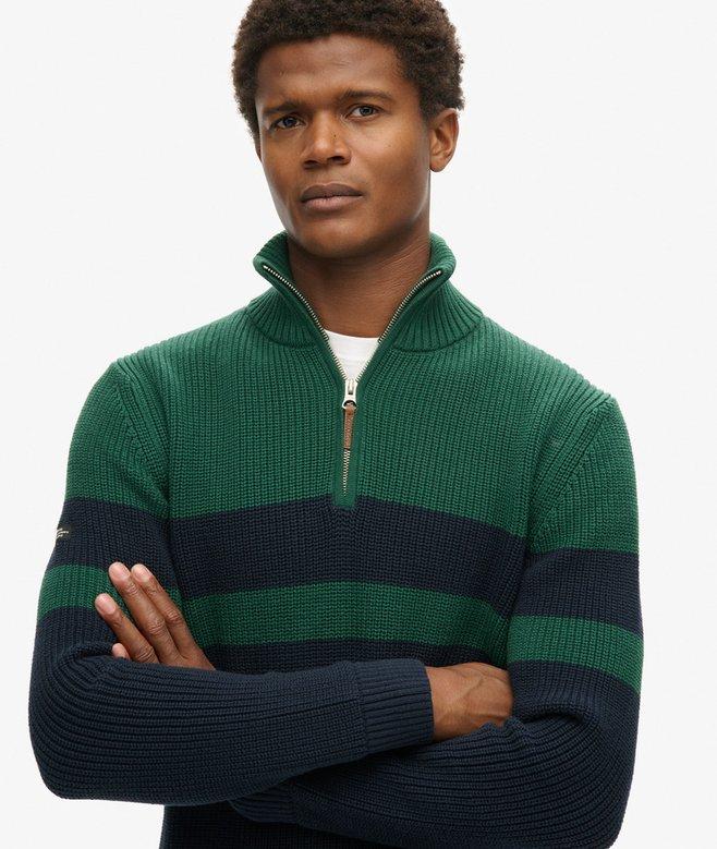 Superdry Cotton Classic Stripe Half-Zip Jumper