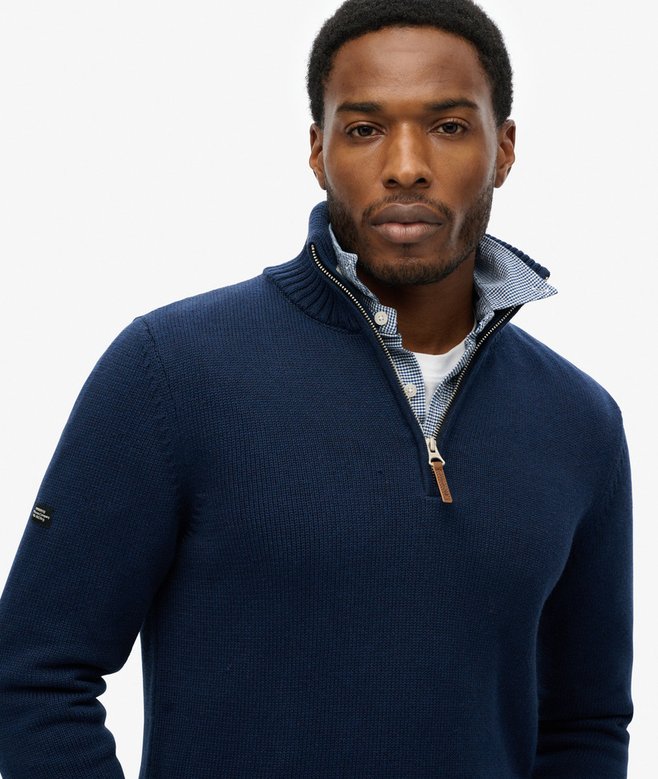 Superdry Cotton Classics Half-Zip Knitted Jumper