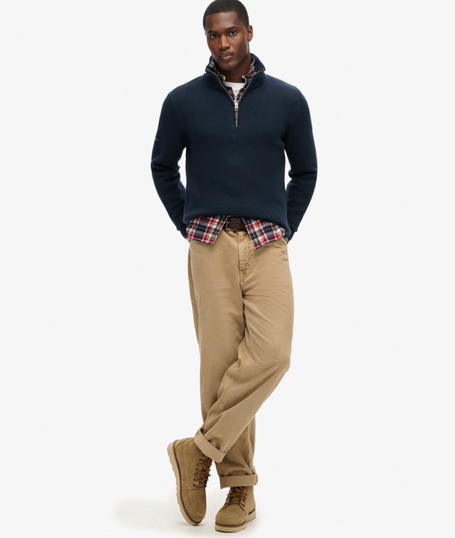 Superdry Cotton Classics Half-Zip Knitted Jumper