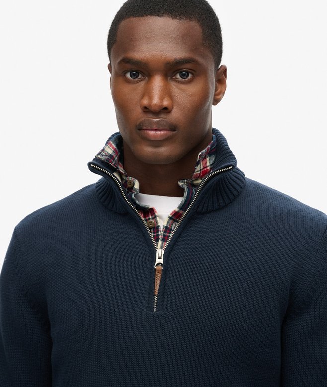 Superdry Cotton Classics Half-Zip Knitted Jumper