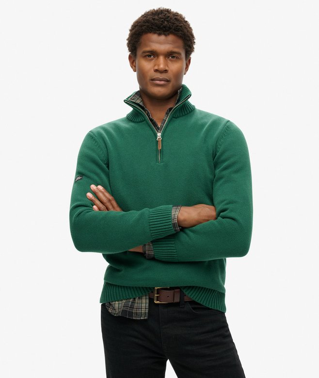 Superdry Cotton Classics Half-Zip Knitted Jumper
