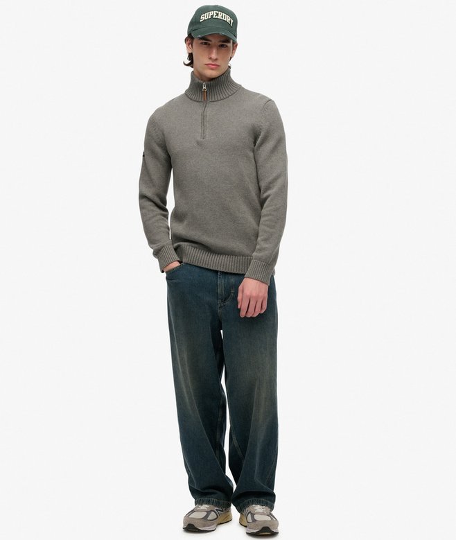 Superdry Cotton Classics Half-Zip Knitted Jumper