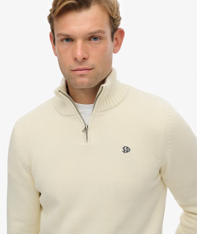 Superdry Cotton Half Zip Knit Jumper