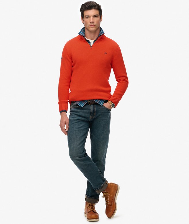 Superdry Cotton Half Zip Knit Jumper