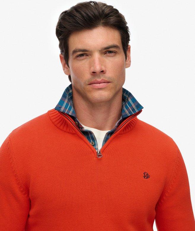 Superdry Cotton Half Zip Knit Jumper