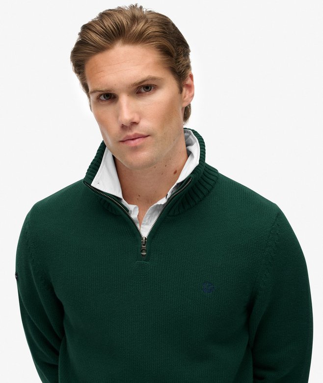 Superdry Cotton Half Zip Knit Jumper
