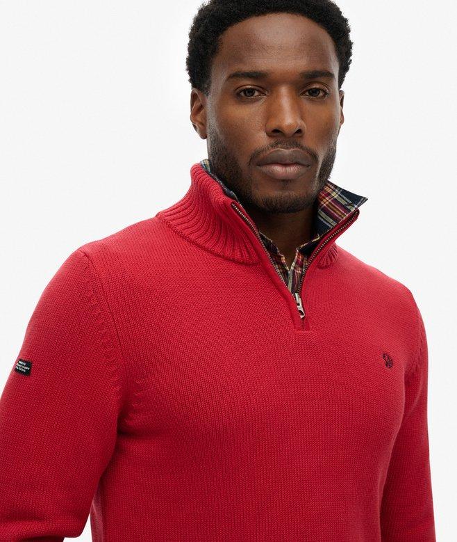 Superdry Cotton Half Zip Knit Jumper