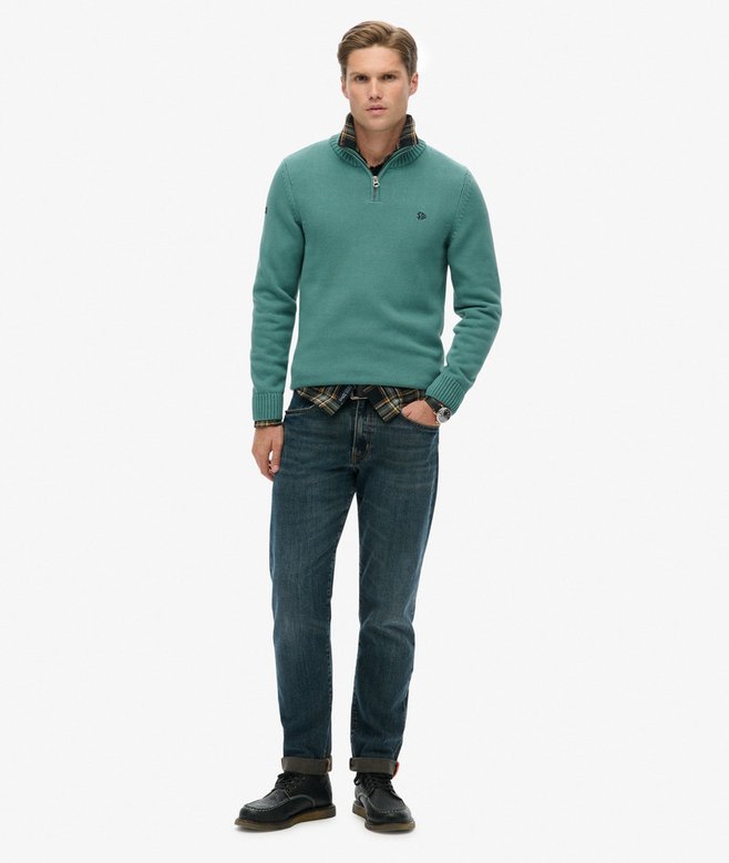 Superdry Cotton Half Zip Knit Jumper
