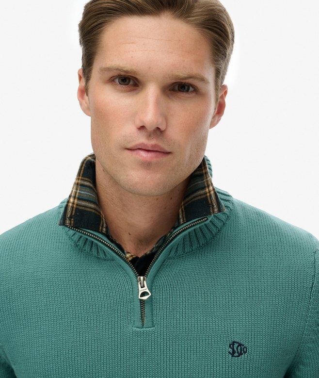 Superdry Cotton Half Zip Knit Jumper
