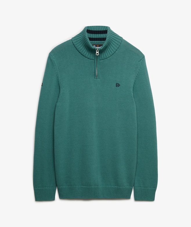 superdry Cotton Half Zip Knit Jumper