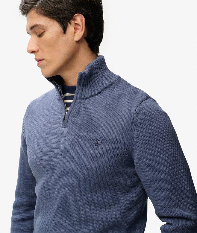 Superdry Cotton Half Zip Knit Jumper